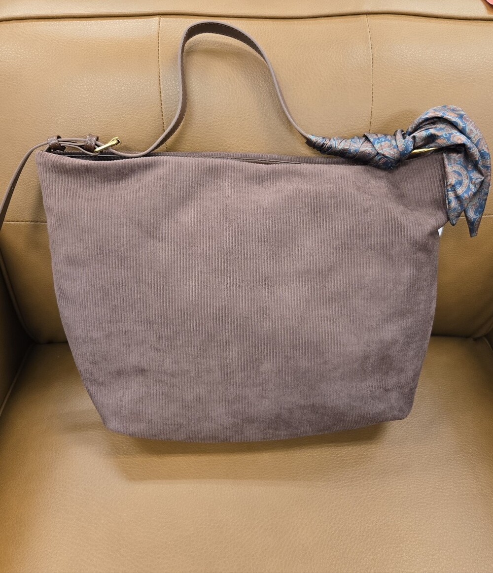 Steve Madden Brown Corduroy Tote Handbag